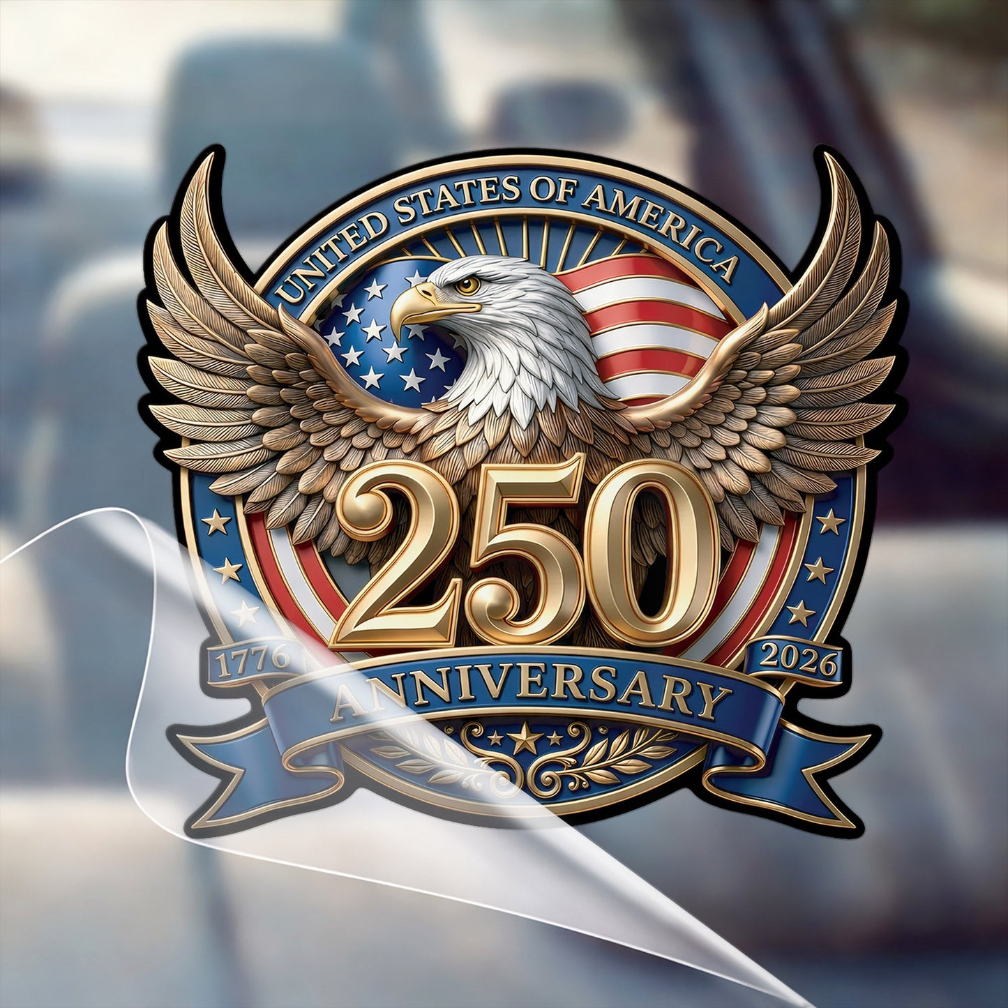 ๐ฅ LIMITED TIME OFFER - USA Eagle Flag 250th Anniversary High Quality UV DTF 3D Decal