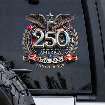 🔥 LIMITED TIME OFFER - USA Eagle Flag 250th Anniversary High Quality UV DTF 3D Decal