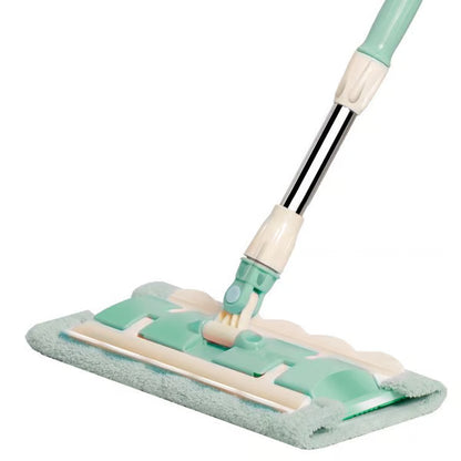 ⚡ Flash Sale 50% OFF ⏳ Flat Mop with Stainless Steel Handle with Reusable Washable Mop Cloths