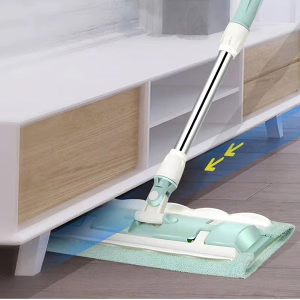 ⚡ Flash Sale 50% OFF ⏳ Flat Mop with Stainless Steel Handle with Reusable Washable Mop Cloths