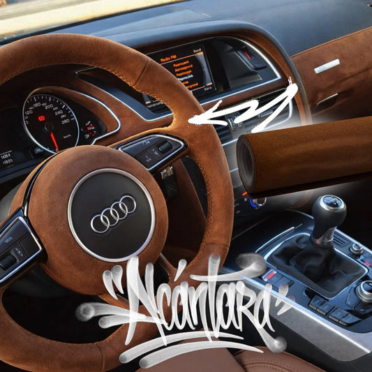 🚗 50% OFF Today Only 🔥 High-quality Italian suede | Microfiber Suede Fabric self Adhesive car Wrapping