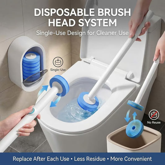 🔥 50% OFF Today Only 🔥 Disposable Toilet Brush Kit with 38 Refills – Wall-Mount Toilet Cleaning System