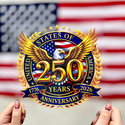 🔥 LIMITED TIME OFFER - USA Eagle Flag 250th Anniversary High Quality UV DTF 3D Decal