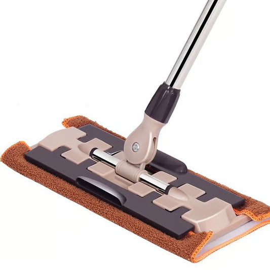 ⚡ Flash Sale 50% OFF ⏳ Flat Mop with Stainless Steel Handle with Reusable Washable Mop Cloths