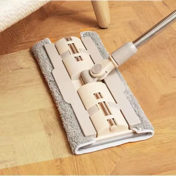 ⚡ Flash Sale 50% OFF ⏳ Flat Mop with Stainless Steel Handle with Reusable Washable Mop Cloths