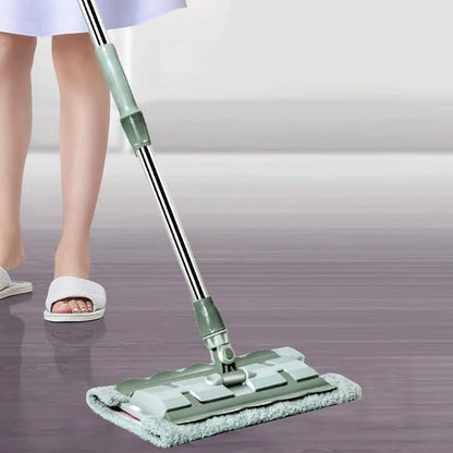 ⚡ Flash Sale 50% OFF ⏳ Flat Mop with Stainless Steel Handle with Reusable Washable Mop Cloths