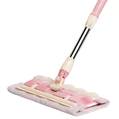 ⚡ Flash Sale 50% OFF ⏳ Flat Mop with Stainless Steel Handle with Reusable Washable Mop Cloths