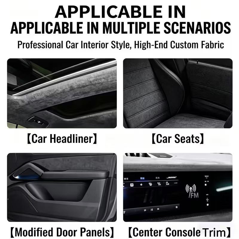 🚗 50% OFF Today Only 🔥 High-quality Italian suede | Microfiber Suede Fabric self Adhesive car Wrapping