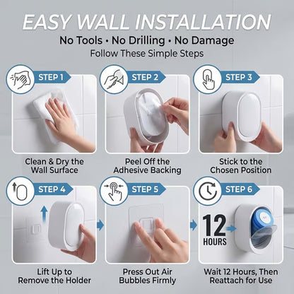 🔥 50% OFF Today Only 🔥 Disposable Toilet Brush Kit with 38 Refills – Wall-Mount Toilet Cleaning System