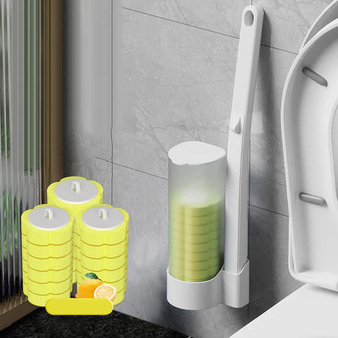 🔥 50% OFF Today Only 🔥 Disposable Toilet Brush Kit with 38 Refills – Wall-Mount Toilet Cleaning System